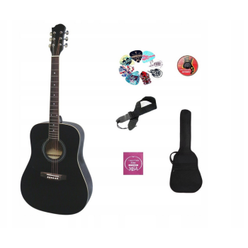 Gitara akustyczna MSA LEWORĘCZNA + zestaw akcesoriów